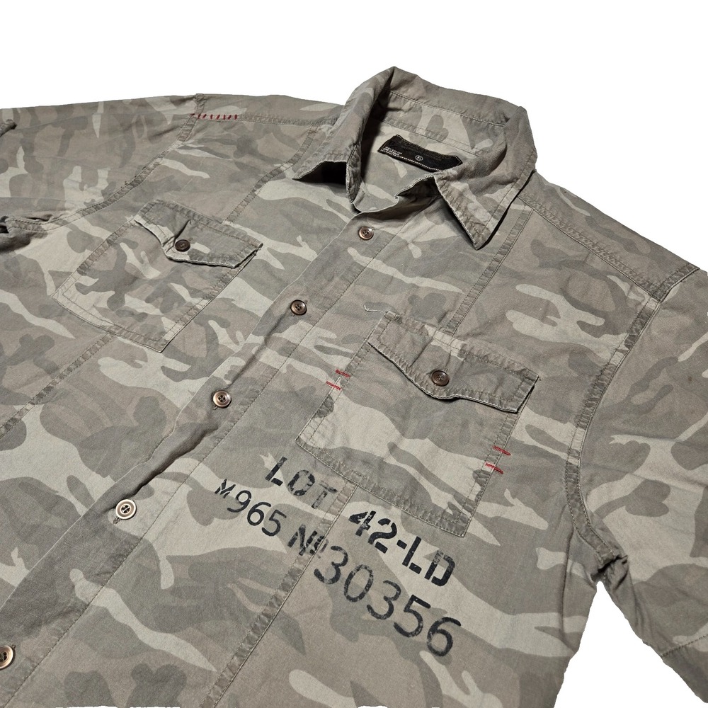 Point Zero Shirt‎ Youth Boys XL Extra Large Button Up Military Camo Camouflage